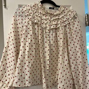 Paris Atelier & other stories shirt/ blouse size 8 strawberry and cream